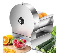 Cortador de Verduras y Frutas Eléctrico y Manual, Cortadora Comercial de Frutas, Máquina Ralladora/0-10MM Ajustable, para Cocina, Restaurante, Hogar, Jugo, Ensalada, Col