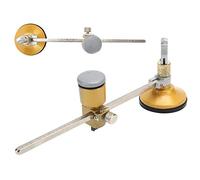 Cortador de vidrio circular, herramienta de corte de círculos de vidrio tipo brújula ajustable de 400 mm con mango de perilla redonda y ventosa para vidrio plano de 2~10 mm/0,08 ~