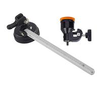 Cortador de vidrio con brújula de aleación de aluminio de 40 cm, herramienta de corte circular de vidrio con ventosa, tanque de aceite de precisión y escala calibrada,