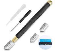 Cortador de vidrio de 2 mm a 20 mm, herramienta de corte de vidrio mejorada, punta de carburo de alimentación de aceite estilo lápiz para cortar vidrio/azulejos/espejo/mosaico.