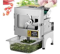 Cortador Eléctrico Cebollino 200w,Cortador Cebollino Acero Inoxidable | Con Puerto De Alimentación 70mm,Capacidad 300kg/H,Resistente Para Preparación Rápida De Alimentos