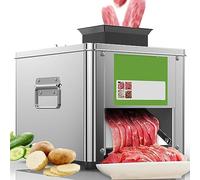 Cortador eléctrico de carne, cortador de verduras comercial 2 en 1, capacidad de 330 libras/hora con cuchillas reemplazables para un procesamiento eficiente de alimentos