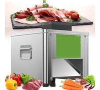 Cortador eléctrico de carne de 850 W, máquina cortadora comercial con 310 r/min, hoja de acero inoxidable, 150 kg/h, rebanadas/dados/corta carne y verduras para delicatessen o en el hogar