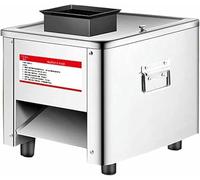 Cortador eléctrico de carne, máquina comercial de acero inoxidable mejorada, 350 libras/h para rebanadas, tiras, cubos, grosor de corte de 10 mm