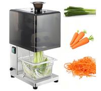 Cortador eléctrico de cebolletas, triturador de verduras comercial de 200 W, 700 rpm y entrada de alimentación de 3,5 cm, cuchillas de acero inoxidable y cubierta antirruido