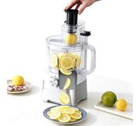 Cortador eléctrico de frutas y verduras de 300 W, rebanadas de 1 a 2,5 mm/2 a 4 mm, máquina cortadora eléctrica de ajo de 350 rpm, canal de alimentación grande, para patatas, zanahorias, ajo y más