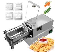 Cortador eléctrico de patatas fritas, Cortador Profesional de Patatas con hoja de 8/10/12 pulgadas, cortador de patatas fritas para restaurantes y cocina doméstica