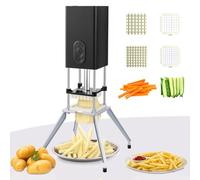 Cortador eléctrico de patatas fritas, cortador vertical comercial con hoja de 1/2 y 3/8 pulgadas, cortador eléctrico profesional de patatas fritas para el hogar, patatas fritas automáticas