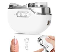 Cortador eléctrico de uñas 4 en 1 con lámpara UV, 3 velocidades, desinfección, modo infantil y secado rápido - Corte automático de uñas para adultos, bebé y senior