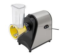 Cortador eléctrico de verduras 1000 W, acero inoxidable, 5 tambores y | 19 x 12,5 x 20 cm, 5 modos: frotar finamente, frotar grueso, corte fino, corte grueso, moler para el hogar y la cocina