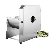 Cortador eléctrico de verduras comercial, máquina de cortar frutas, grosor ajustable de 0,2 a 10 mm, cortador de acero inoxidable para patatas, cebollas, limones, tomates