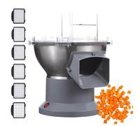 Cortador eléctrico de verduras con 6 cuchillas para cortar cebollas, ajo, zanahorias, patatas y frutas, ideal para preparar alimentos en la cocina