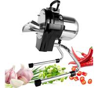 Cortador eléctrico de verduras, cortador de cebolleta comercial, picador de cebolla de primavera de 110 W, máquina de corte de puerro de 6000 BPM para ajo, jengibre, chile, patata, pepino