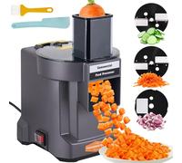 Cortador eléctrico de verduras, cortador de verduras 3 en 1 con moldes para cortar y triturar para una preparación eficiente de alimentos