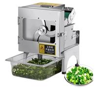 Cortador eléctrico de verduras de 200 W, cortador de alimentos comercial con grosor ajustable de 1,3 a 35 mm, procesa hasta 200 kg/hora para cebollas, puerros, patatas y tomates