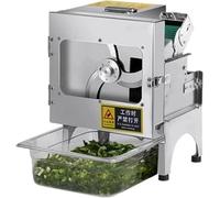 Cortador eléctrico de verduras para cebollas, ajo, jengibre y chile, cortador comercial de cebolletas con bandeja receptora, 150 kg/h para alta n verduras cortadas
