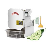 Cortador eléctrico de verduras, procesador de alimentos comercial, grosor ajustable de 200 W, para cebolla, ajo, jengibre, patata, cortador de verduras de 700 rpm