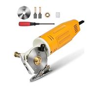 Cortador eléctrico giratorio de tela, cortador giratorio eléctrico para tela de tela, viene con cuchillas de repuesto y piedras de afilar, cuchillo octogonal tijeras giratorias para tela multicapa y