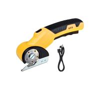 Cortador eléctrico para cartón | 320 GPM recargable herramienta para corte de moqueta con bloqueo de seguridad y luz LED, tijeras eléctricas giratorias portátiles para tejidos, cuero, alfombras