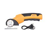 Cortador eléctrico para cartón - Potente cortador giratorio con cerradura de seguridad y LED - Tijeras eléctricas portátiles para moqueta, garaje, cuero, uso industrial, cartón, cocina, telas