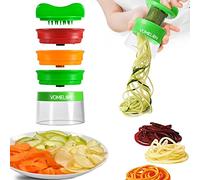 Cortador en espiral manual para espaguetis, cortador de verduras, rallador de verduras, cortador en espiral de 3 hojas