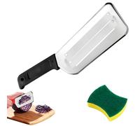Cortador en juliana de doble hoja de acero inoxidable, rebanador de repollo, rallador de cocina, rebanador multifuncional para chucrut y ensalada de col (Negro)