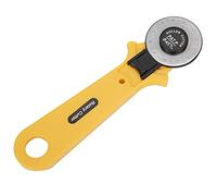 Cortador giratorio profesional, cuchillo redondo retráctil para coser, artesanía en cuero, corte de tela, mango ergonómico afilado, Material ABS, hoja de 45mm (45mm)