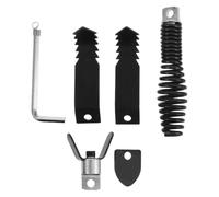 Cortador Lateral Negro de Acero Inoxidable, Desagües, Uso Industrial | Accesorio de Cuchillas para Limpieza de Tuberías, Conjunto Versátil para Drenaje Comercial E Industrial