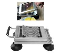 Cortador Manual de Alimentos, Ventosa de Goma Antideslizante Uniforme, Cortador de Verduras, Lavable, Acero Inoxidable de Alta Nitidez para el Hogar (6.5MM)