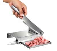 Cortador manual de carne, picador de huesos de acero inoxidable resistente para el hogar, barbacoa, camping, rebanar carne de res, cabra, cerdo, pescado