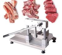 Cortador manual de carne y rebanador para costillas, pescado, pollo, carne de res y verduras, diseño duradero de acero inoxidable para uso doméstico y comercial