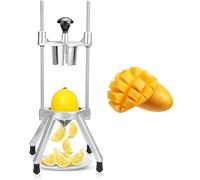 Cortador manual de frutas y verduras, cortador de limón de 8 secciones con soporte de aluminio, herramienta de cocina rápida para uso doméstico, fácil de lavar y ahorrar espacio