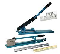 Cortador manual de riel DIN, doble ranura con regla de 50 cm para cortar aluminio ranurado, máquina de corte de tronco de banco