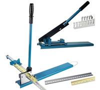 Cortador manual de riel DIN y cortadora de tronco superior de banco para riel de 35 mm y bandeja de cables de PVC, con regla de 50 cm y deslizador de posicionamiento