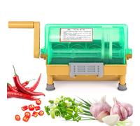 Cortador manual de verduras, cortador de cebolletas, cortador de manivela con hoja de acero inoxidable para cebolletas picadas de 3 mm, cebollas verdes, puerros, perejil, ajo