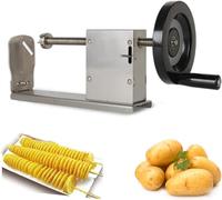 Cortador manual en espiral de patatas, cortador de tornado de acero inoxidable para patatas fritas, fabricante de torres para cocina doméstica