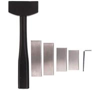 Cortador para trabajos de cuero, herramientas para trabajar el cuero con 4 cuchillas de acero de alta velocidad, mango negro ergonómico para recortes y tallados de precisión, kit