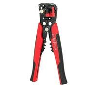 Cortador pelacables autoajustable 5 en 1, herramienta de prensado de alambre alicates para pelar cables, cortar, prensar 10-24 AWG (0.2-6.0 mm²) (rojo)