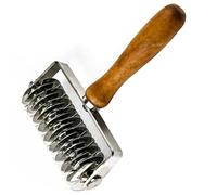 Cortador Rodillo Repostería Celosía Masa, Herramienta Hornear Ahorro Tiempo Hogar,Cortador Rodillo Celosía Hojaldre Acero Inoxidable con Mango Madera para Galletas/Pan/Corteza Pastelería/Pastel/Pizza