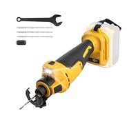 Cortador rotativo de batería para Dewalt 18/20V, herramienta de corte sin escobillas con luz LED, sierra giratoria de yeso ajustable en profundidad, sierra espiral compacta para cortar chapa y madera