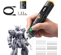 Cortador ultrasónico inalámbrico 2 en 1 con cuchillas de 50 piezas | 3 modos de corte, refrigeración automática,vibración de 40 kHz,for impresión 3D,cuero, carpintería y bricolaje