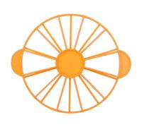 Cortador y divisor de pasteles de 12 porciones para hornear, permite cortar incluso pasteles desde ambos lados para un mejor control (naranja)