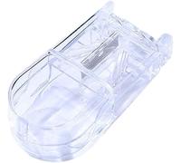 Cortador y divisor de pastillas 2 en 1 con almacenamiento, hoja de acero inoxidable, para cortar pastillas grandes, vitaminas y tabletas, organizador de pastillas portátil con dispensador para