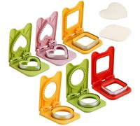 Cortador y Sellador de Sándwiches, 6 Sandwich Toaster Manual para Niños, Molde de Acero Inoxidable para Sanguicheras Electricas, Tostadeira e Sanduicheiras sin Corteza, Fácil de Limpiar