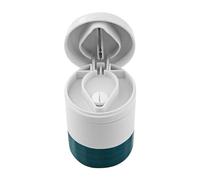 Cortador y triturador de pastillas portátil de viaje - Caja de pastillas compacta con cortador preciso para pastillas pequeñas y grandes (Green)