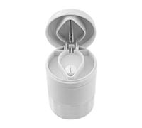 Cortador y triturador de pastillas portátil de viaje - Caja de pastillas compacta con cortador preciso para pastillas pequeñas y grandes (White)
