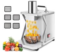 Cortadora Comercial De Verduras. Máquina Automática Para Cortar En Cubitos Patatas, Cebollas Y Zanahorias. Picadora Eléctrica Acero Inoxidable