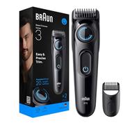 Cortadora de barba Serie 3 BT3500 con peine de precisión de 0,5-10 mm, hoja ultraafilada, duración de la batería 50 minutos, 20 ajustes de longitud, diseñado en Alemania, color negro