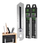 Cortadora de Cajas - Bloqueo Deslizante Multifuncional | Cúter De Acero Inoxidable Para Manualidades | Para Adultos Adolescentes Estudiantes Papel Cartón Alfombra Cuerda Cuero