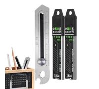 Cortadora De Cajas Multiusos, Herramienta Multifuncional Retráctil, Cúter De Acero Inoxidable Para Manualidades, para Alfombras, Papel, Cuero, Cartón, Estudiantes, Chicas,